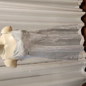 Silver sparkly mini dress